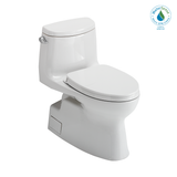 TOTO® Carlyle® II One-Piece Elongated 1.28 GPF Universal Height Toilet with CEFIONTECT and SS124 SoftClose Seat, WASHLET+ Ready, Cotton White - MS614124CEFG#01