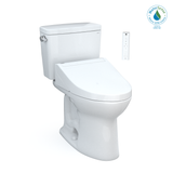 TOTO® Drake® WASHLET®+ Two-Piece Elongated 1.28 GPF Universal Height TORNADO FLUSH® Toilet with C5 Bidet Seat, 10 Inch Rough-In, Cotton White - MW7763084CEFG.10#01