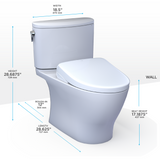 TOTO® WASHLET®+ Nexus® 1G® Two-Piece Elongated 1.0 GPF Toilet with Auto Flush S7A Contemporary Bidet Seat, Cotton White - MW4424736CUFGA#01