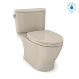 TOTO® Nexus® 1G® Two-Piece Elongated 1.0 GPF Universal Height Toilet with CEFIONTECT® and SS124 SoftClose Seat,  WASHLET®+ Ready, Bone - MS442124CUFG#03