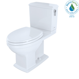 TOTO® Connelly WASHLET+ Two-Piece Elongated Dual Flush 1.28 and 0.9 GPF Universal Height Toilet with CEFIONTECT and Right Hand Lever, Cotton White - MS494124CEMFRG#01