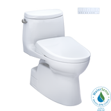 TOTO® WASHLET®+ Carlyle® II One-Piece Elongated 1.28 GPF Toilet and WASHLET®+ S7A Contemporary Bidet Seat, Cotton White - MW6144736CEFG#01