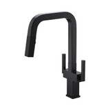 Oakland Single Hole Two Handles Pull Out Spray Kitchen Faucet - Matte Black - KSK1219MB