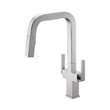 Oakland KSK1219BN Single Hole Two Handles Pull Out Spray Kitchen Faucet - Brushed Nickel