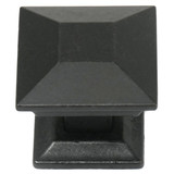 MNG Hardware Large Knob with Back Plate - Poise - Distressed Pewter - 83513