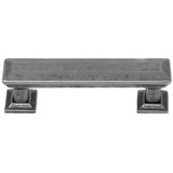MNG Hardware 3" Pull with Back Plate - Poise - Distressed Pewter - 83664