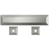 MNG Hardware 83628 3" Pull with Back Plate - Poise - Satin Nickel