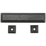 MNG Hardware 83713 5" Pull with Back Plate - Poise - Oil Rubbed Bronze