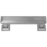 MNG Hardware 83728 5" Pull with Back Plate - Poise - Satin Nickel