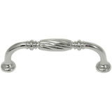MNG Hardware 84214 8" Pull - French Twist - Polished Nickel