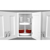 Rev-A-Shelf LD-2062-18BM-11-1 Polymer Full-Circle 2-Shelf Lazy Susan w/Bottom Mount Hardware for Corner Wall Cabinets