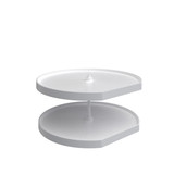 Rev-A-Shelf Polymer D-Shaped 2-Shelf Lazy Susan w/Bottom Mount Hardware for Corner Base Cabinets - LD-2262-32BM-11-1