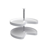 Rev-A-Shelf Polymer Kidney-Shaped 2-Shelf Lazy Susan for Corner Base Cabinets - LD-2472-28-11-1