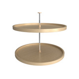 Rev-A-Shelf Banded Wood Full-Circle 2-Shelf Lazy Susans for Corner Base Cabinets - LD-4BW-062-32-1