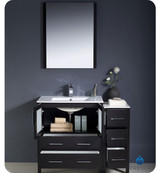 Fresca Torino FVN62-3012ES-UNS 42" Espresso Modern Bathroom Vanity Cabinet w/ Side Cabinet & Undermount Sink - Espresso