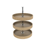 Rev-A-Shelf Natural Wood Full-Circle 3-Shelf Lazy Susans for 36" H Corner Wall Cabinets - LD-4NW-073-1836-1