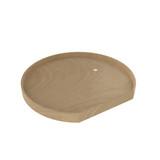 Rev-A-Shelf Natural Wood D-Shaped Lazy Susan for Corner Base Cabinets w/ Swivel Bearing - LD-4NW-201-28BS-1