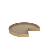Rev-A-Shelf LD-4NW-401-28-1 Natural Wood Kidney-Shaped Lazy Susan Shelf for Corner Base Cabinets