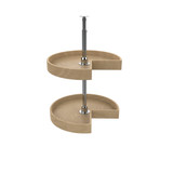 Rev-A-Shelf Natural Wood Kidney-Shaped-Shaped 2-Shelf Lazy Susans for Corner Wall Cabinets - LD-4NW-472-18-1