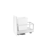 Rev-A-Shelf 5149-15DM-111 Aluminum Pullout Trash/Waste Container with Soft Open/Close