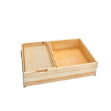 Rev-A-Shelf Wood Base Cabinet Two-Tier Replacement Deep Drawer System w/ Soft-Close - 4WTCDD-36HSC-1