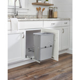 Rev-A-Shelf RUKD-932-1 Undersink Chrome Steel Pullout Waste/Trash Container