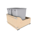 Rev-A-Shelf 4WCSC-2432DM-2 Wood Pullout Trash/Waste Container w/ Soft-Close
