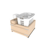 Rev-A-Shelf Wood Hamper with OXO and Storage for Base Cabinets w/ Soft-Close - 4WHOX-24DMSC-1