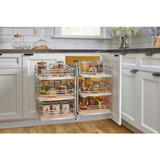 Rev-A-Shelf Maple Three-Tier Elite Optimizer w/ Soft-Close for 18" Blind Corner Cabinet Openings - 53PSPE3-18SC-MP