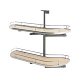 Rev-A-Shelf Maple Two-Tier Girasolo w/ Soft Close and Chrome Accents for 12" Left Opening/Blind Right Corner cabinets - 587-12-LMP