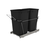 Rev-A-Shelf Chrome Steel Pullout Waste/Trash Containers - RV-15KD-18C S