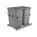 Rev-A-Shelf Chrome Steel Pullout Waste/Trash Containers - RV-18KD-17C S