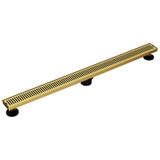 Vigo 36 Inch Linear Shower Drain In Matte Brushed Gold