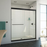 Dreamline SDAM60W700VXX09 Alliance Pro ML 56 - 60 inch W x 70 1/2 inch H Semi-Frameless Bypass Shower Door in Matte Black