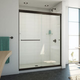 Dreamline SDAM60W740VXX06 Alliance Pro ML 56 - 60 inch W x 74 1/2 inch H Semi-Frameless Bypass Shower Door in Oil Rubbed Bronze