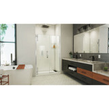 Dreamline SDAD485720VXX01 Ascend 48 1/2 - 49 1/2 inch W x 72 inch H Frameless Pivot Shower Door in Chrome