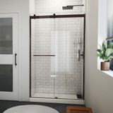 Dreamline SDVH48W760VXX06 Sapphire-V 44 - 48 inch W x 76 inch H Semi-Frameless Bypass Shower Door in Oil Rubbed Bronze