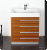 Fresca FVN8030TK 30" Teak Modern Bathroom Vanity Cabinet W/ Medicine Cabinet  - Teak