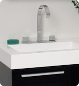 Fresca FVN8013BW Black Modern Double Sink 54'' Bathroom Vanity Cabinet W/ Medicine Cabinet  - Black