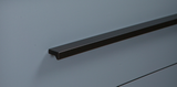 Viefe 0077064LM2 Angle - cc64L100mm Matte Black Door Handle Viefe 0077064LM2 Angle - cc64L100mm Matte Black Door Handle