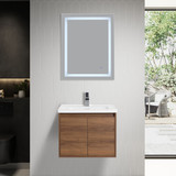 Blossom Bern 24" Wall Hung Vanity with Ceramic Sink - Brown Walnut - V8035 24 11 C