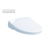 TOTO® S7A WASHLET®+ Electronic Bidet Toilet Seat, EWATER+® Bowl and Wand Cleaning, Auto Open and Close Classic Lid, Round, Cotton White - SW4735#01