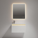 Blossom Thun 30" Wall Hung Vanity With Teardrop-Shaped Basin Sink - LED Illuminated - Glossy White - V8041 30 01 A