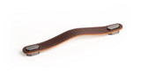 Viefe OBLONG - 22X197mm Brown Leather+Brushed Grey Handle - 0507160P3631