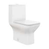 Swiss Madison SM-1T256MW Carre One Piece Square Toilet Dual Flush 1.1/1.6 gpf - Matte White Swiss Madison SM-1T256MW Carre One Piece Square Toilet Dual Flush 1.1/1.6 gpf - Matte White