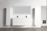 Blossom Assisi 60" Wall Hung Vanity With Acrylic Sink - Glossy White - V8036 60 01 A
