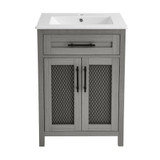 Swiss Madison SM-BV421 Calice 24" Bathroom Vanity - Carbon Grey With Sink