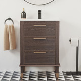 Swiss Madison SM-BV390 Hugo 24" Bathroom Vanity in Walnut With Sink