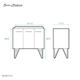 Swiss Madison SM-BV213-C Annecy 36" Bathroom Vanity in White - Cabinet Only