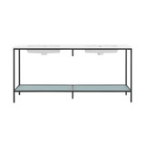 Swiss Madison SM-BV172 Pierre 72" Double, Freestanding, Open Shelf, Matte Black Metal Frame Bathroom Vanity With Sink
